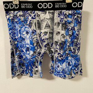 Stand Out Be Odd Eyes Blue Floral Printed Boxer Briefs Size L
